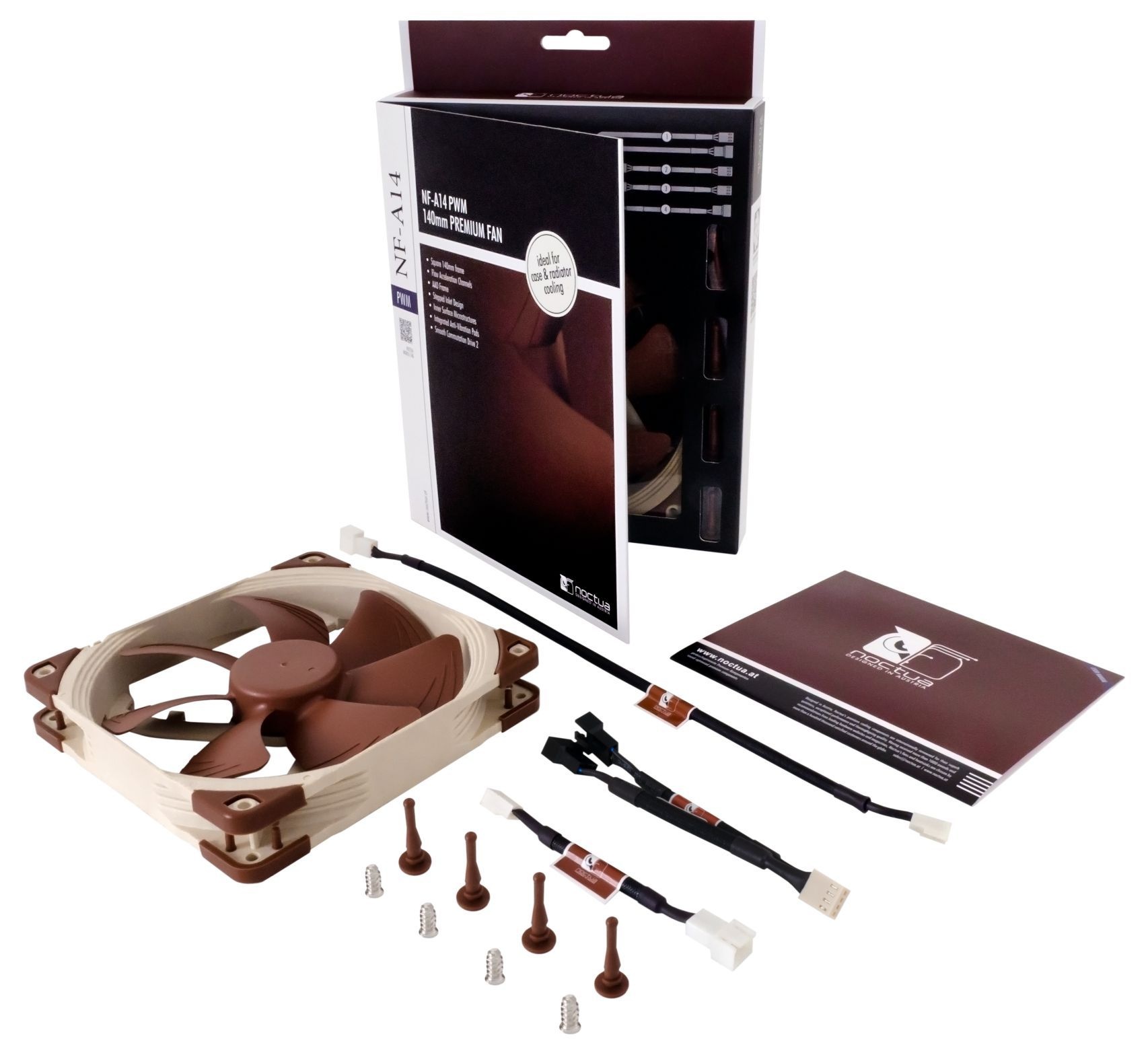 Вентилятор 140x140x25 Noctua NF-A14 PWM 1500 об/мин 25 дБ SSO2