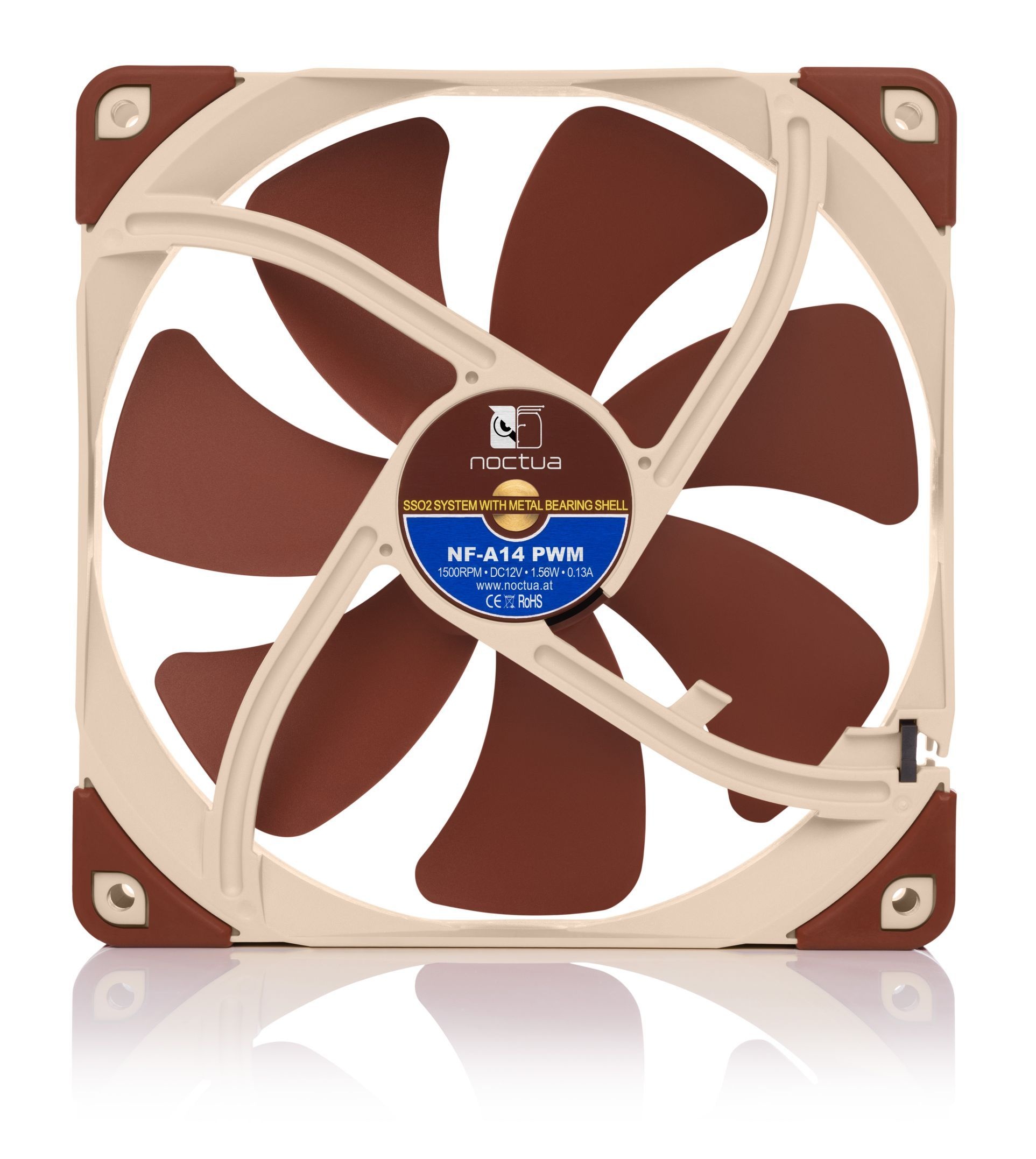 Вентилятор 140x140x25 Noctua NF-A14 PWM 1500 об/мин 25 дБ SSO2