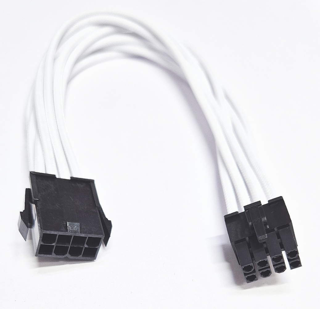 Удлинитель GELID (CA-8P-02) 8-pin EPS (CPU) кабеля питания для материнской платы , 30см, белый