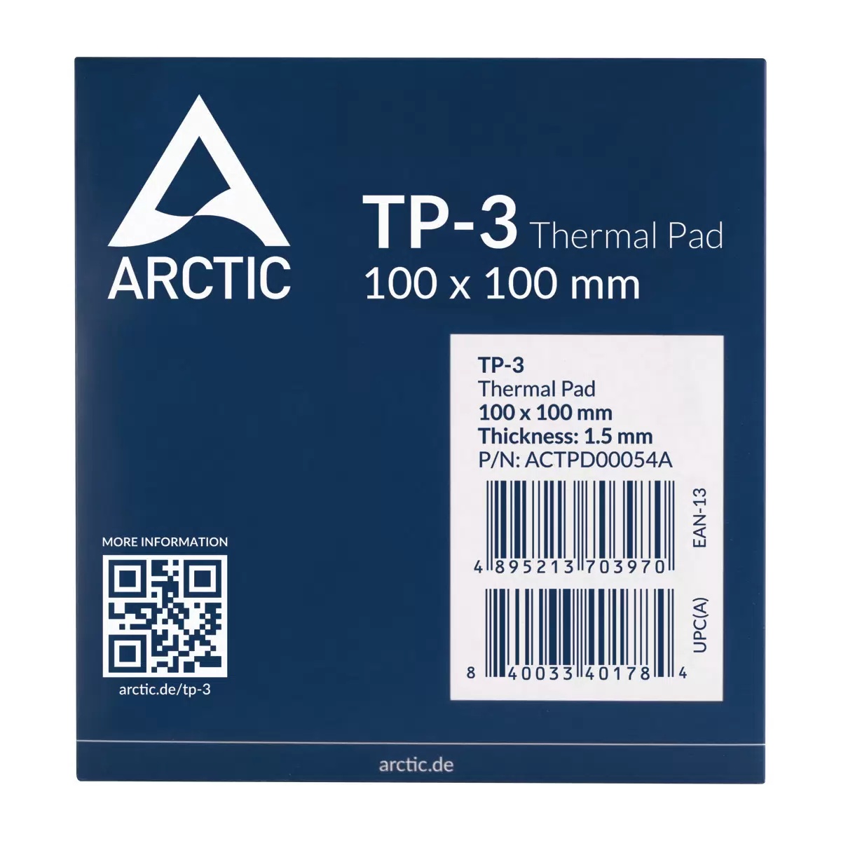 Термопрокладка Arctic 100x100x1.0 мм TP-3 Thermal pad ACTPD00053A
