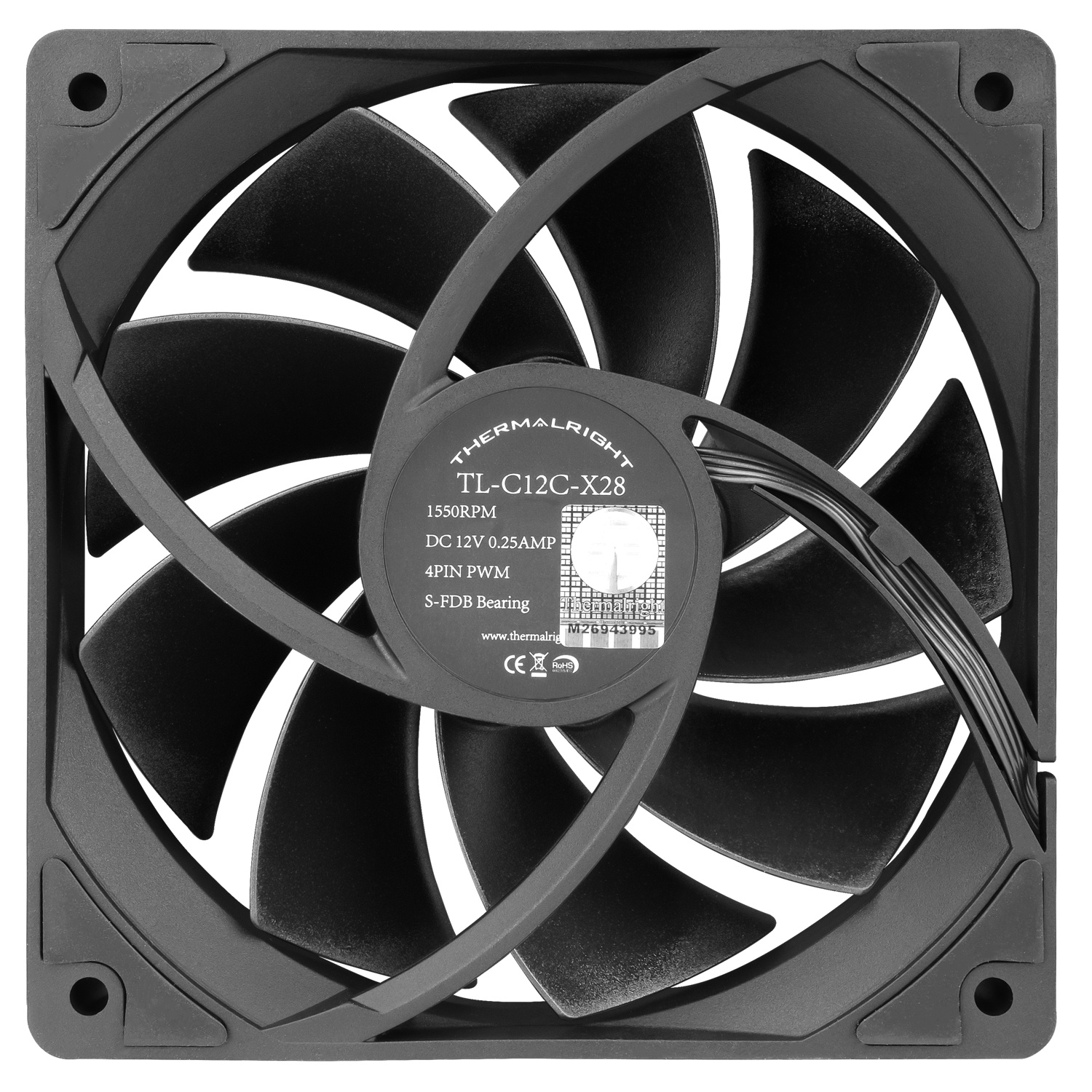 Вентилятор 120x120x25 Thermalright TL-C12C-X28 PWM 1550 об/мин 25 дБ