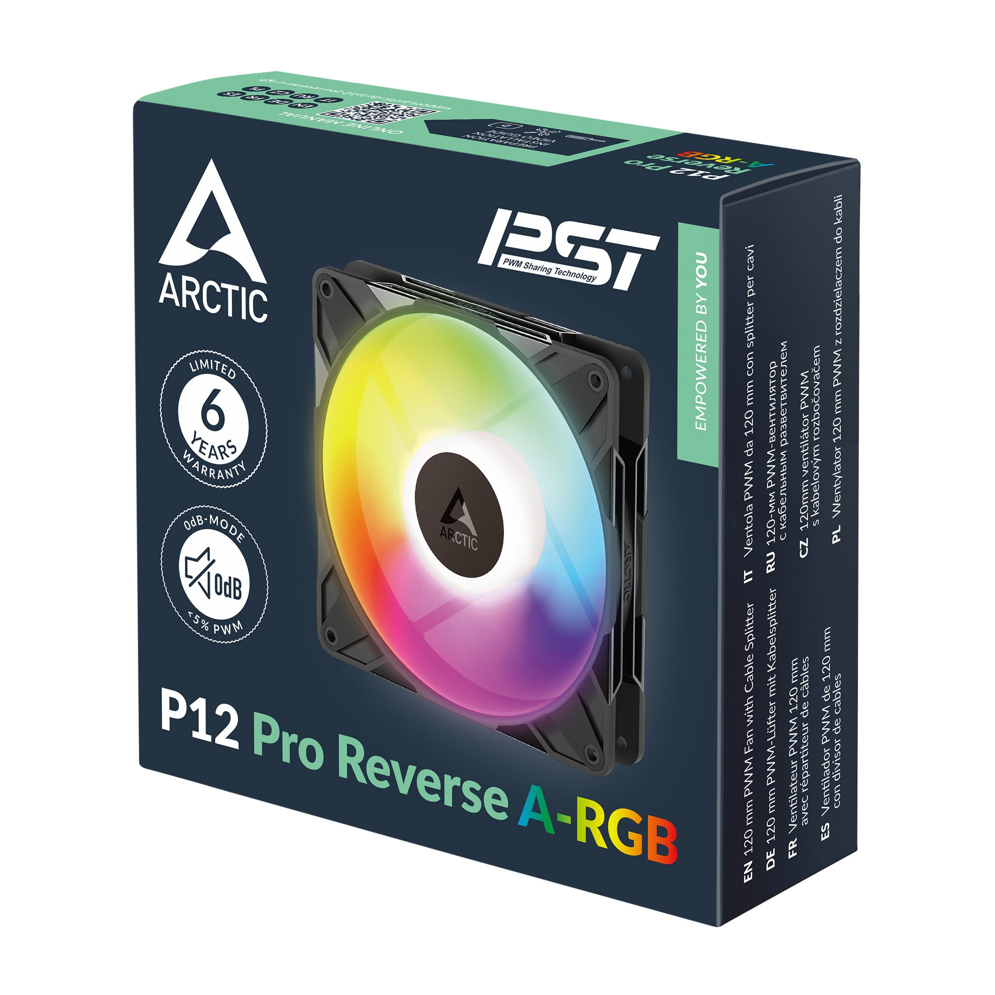 Вентилятор 120x120x27 Arctic P12 Pro Reverse ARGB PWM 3000 об/мин FDB ACFAN00322A